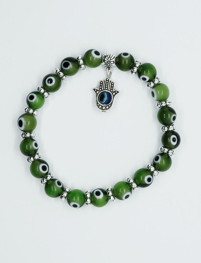 Fatima Evil Eye Green Bracelet