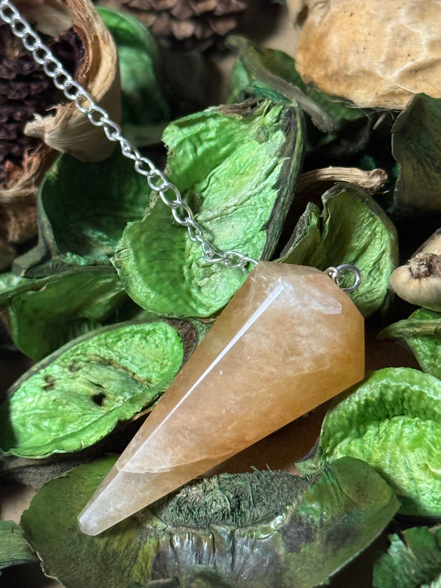 Golden Quartz Pendulum