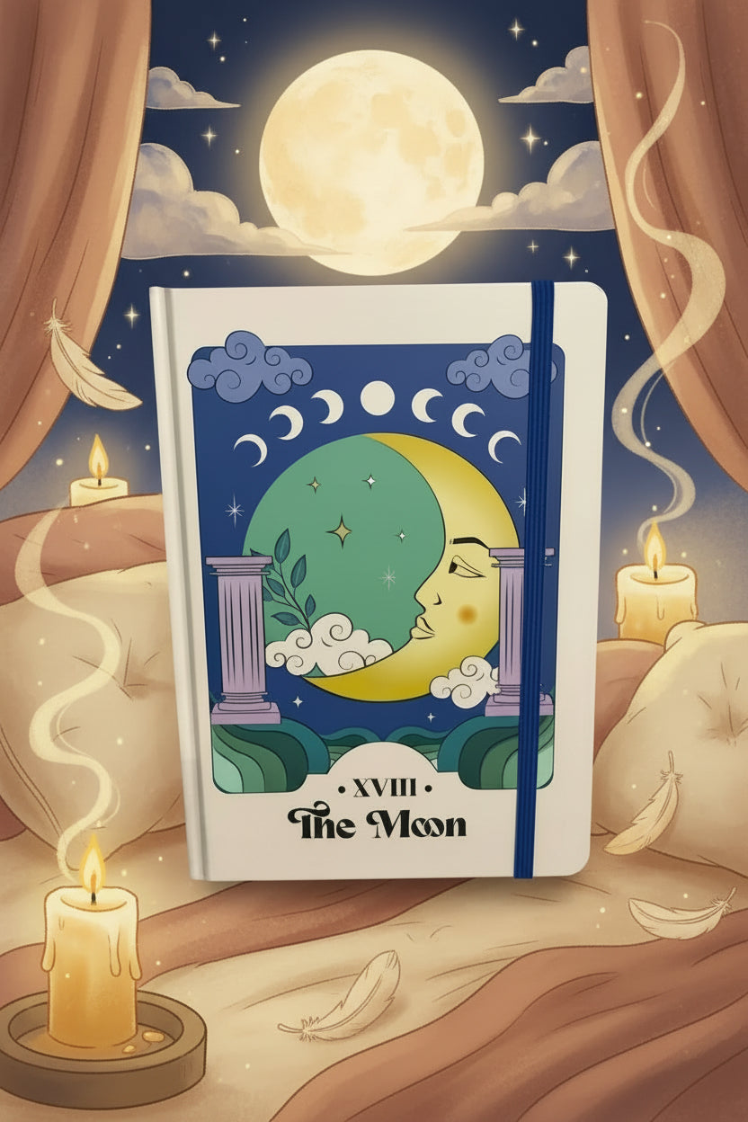 The Moon Vintage Tarot Notebook