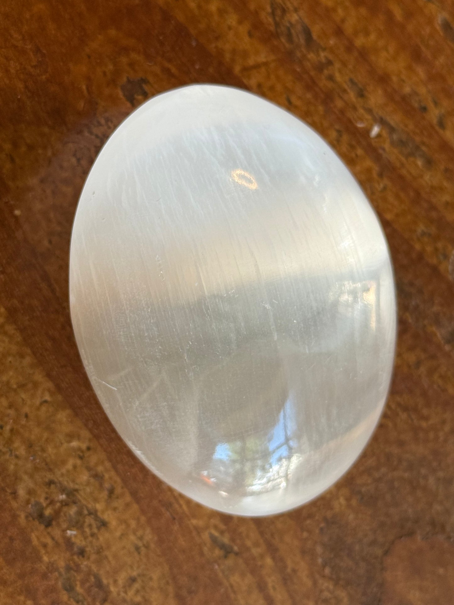 Selenite Palm Stone