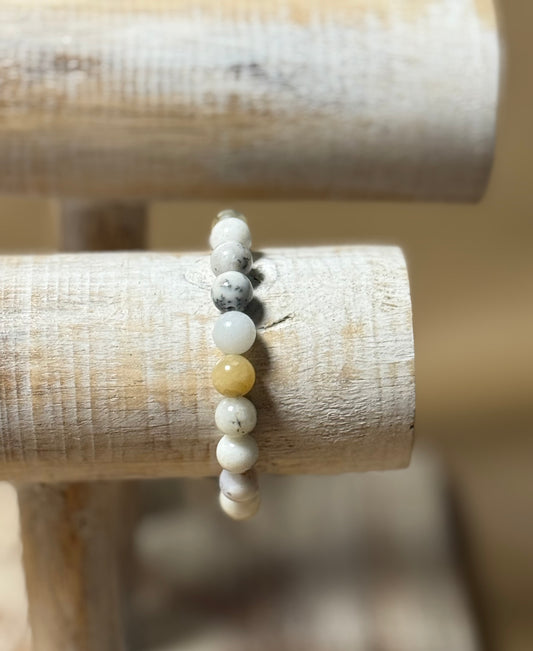 Dendrite Opal Bead Bracelet