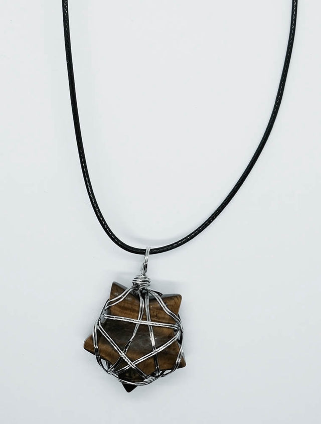 Star Tigers Eye - Pentagram