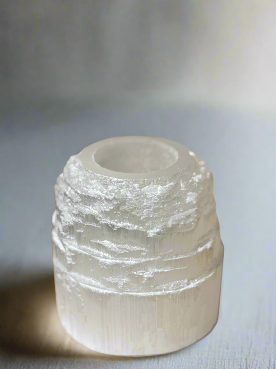 Selenite Tea-light Holder