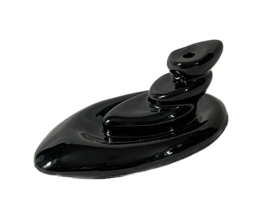 Black Pebble Backflow incense Burner