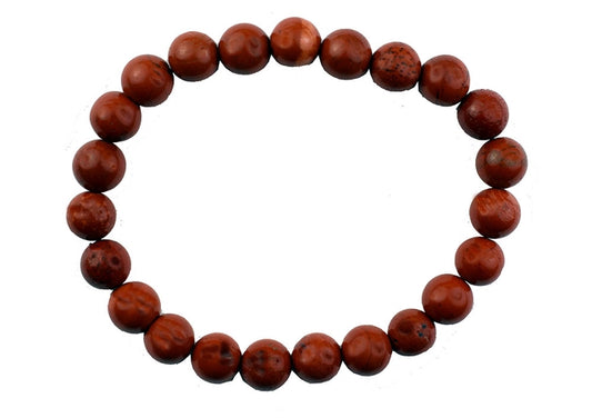 Red Jasper Bead Bracelet