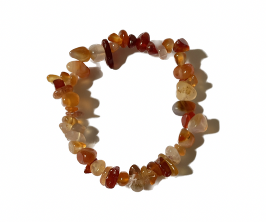 Carnelian Chip Stone Bracelet