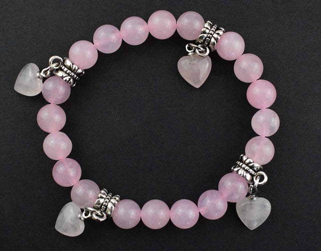 Rose Quartz with Hearts