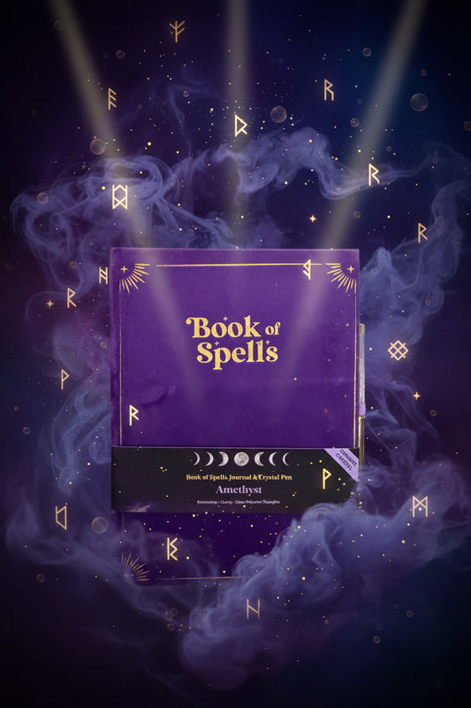 Book of Spells Journal with Amethyst Pen