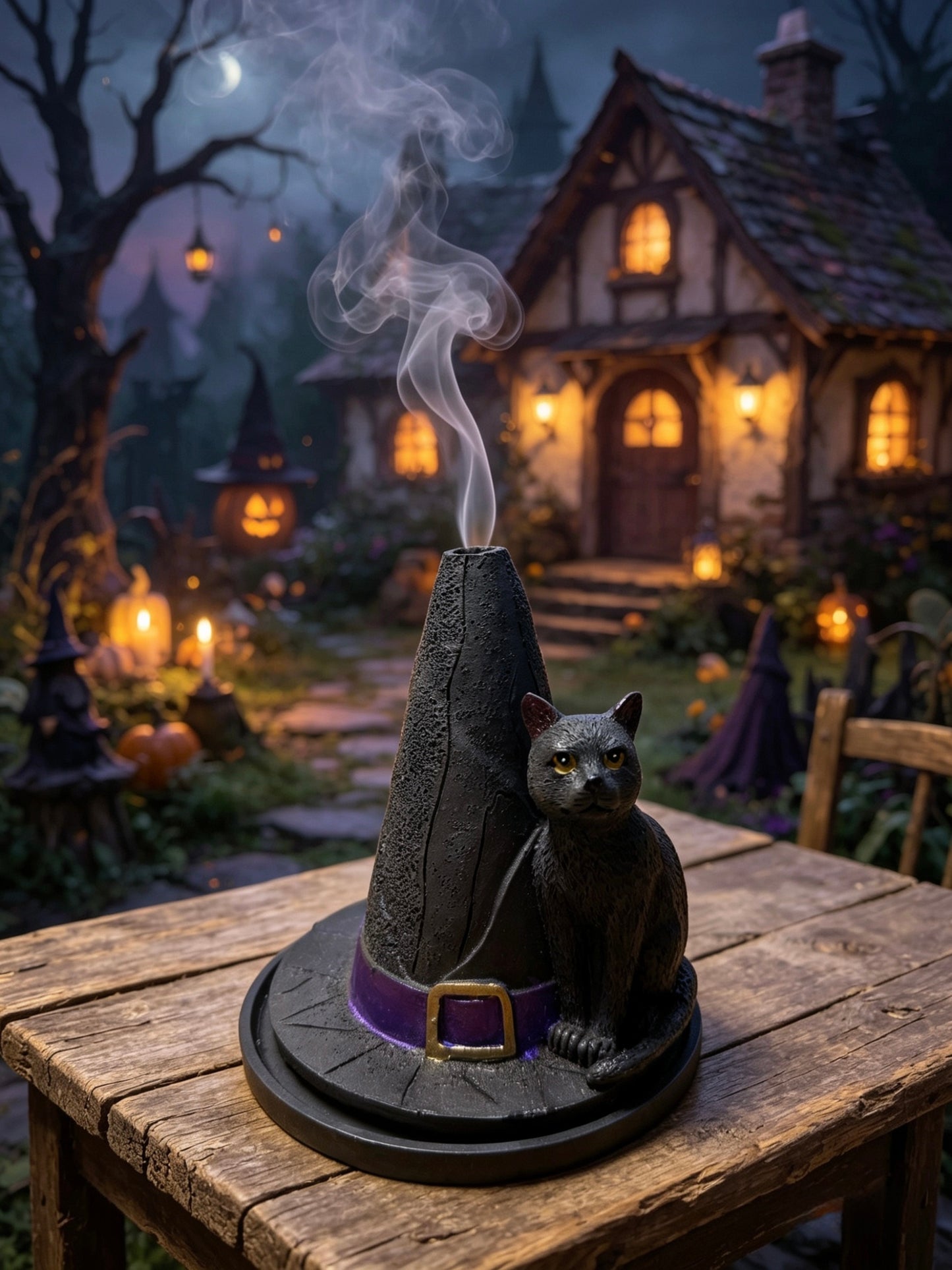 Witches Hat / Black Cat incense burner