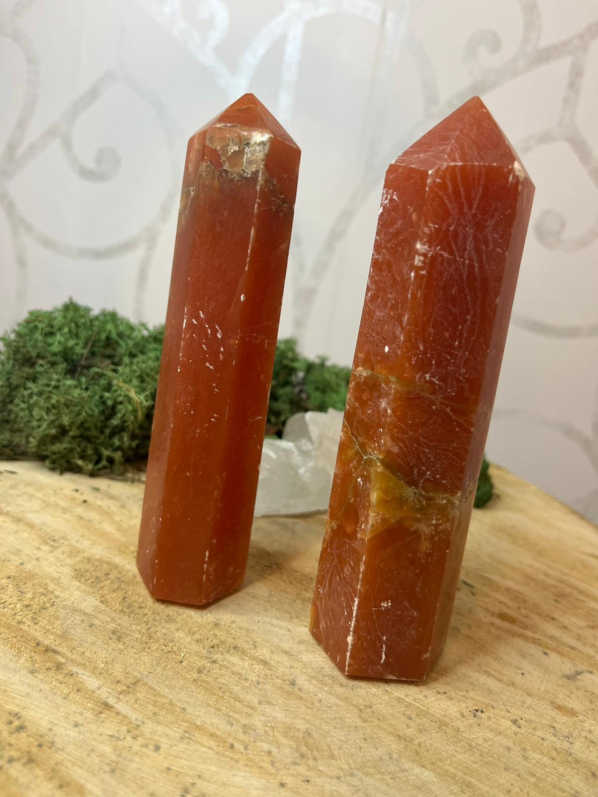 Red Calcite Tower Point