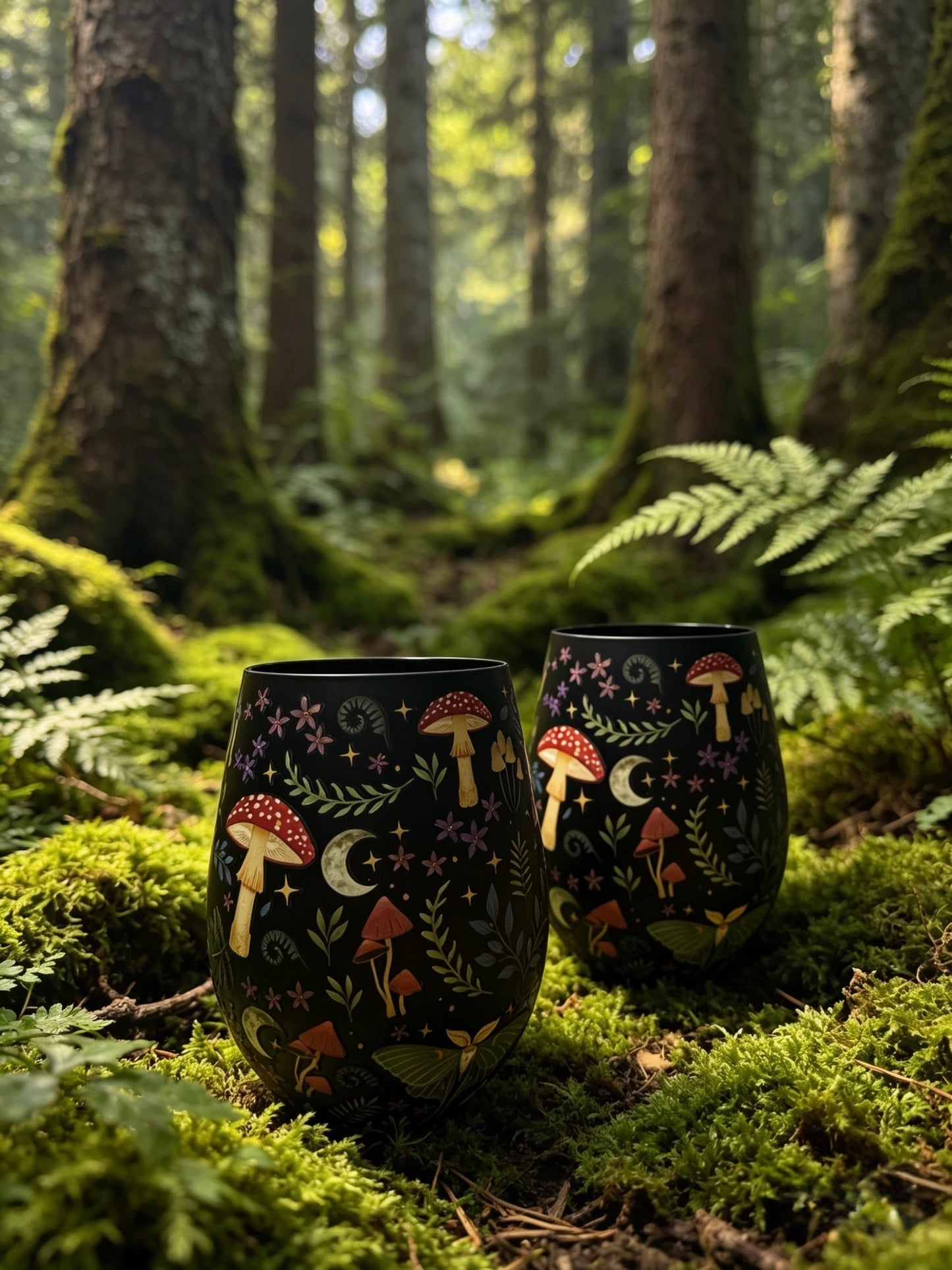 Dark Forest drinking glass