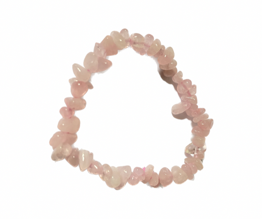 Rose Quartz Chip Bracelet