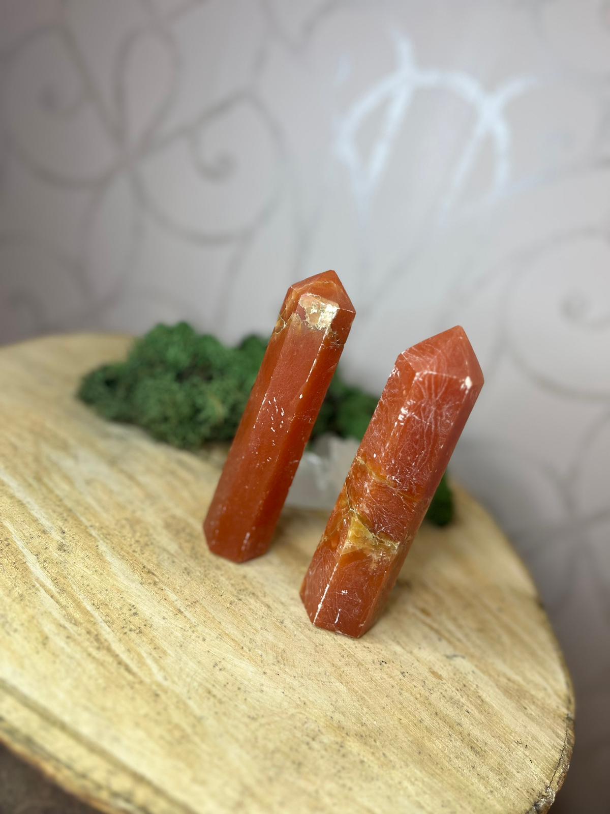 Red Calcite Tower Point