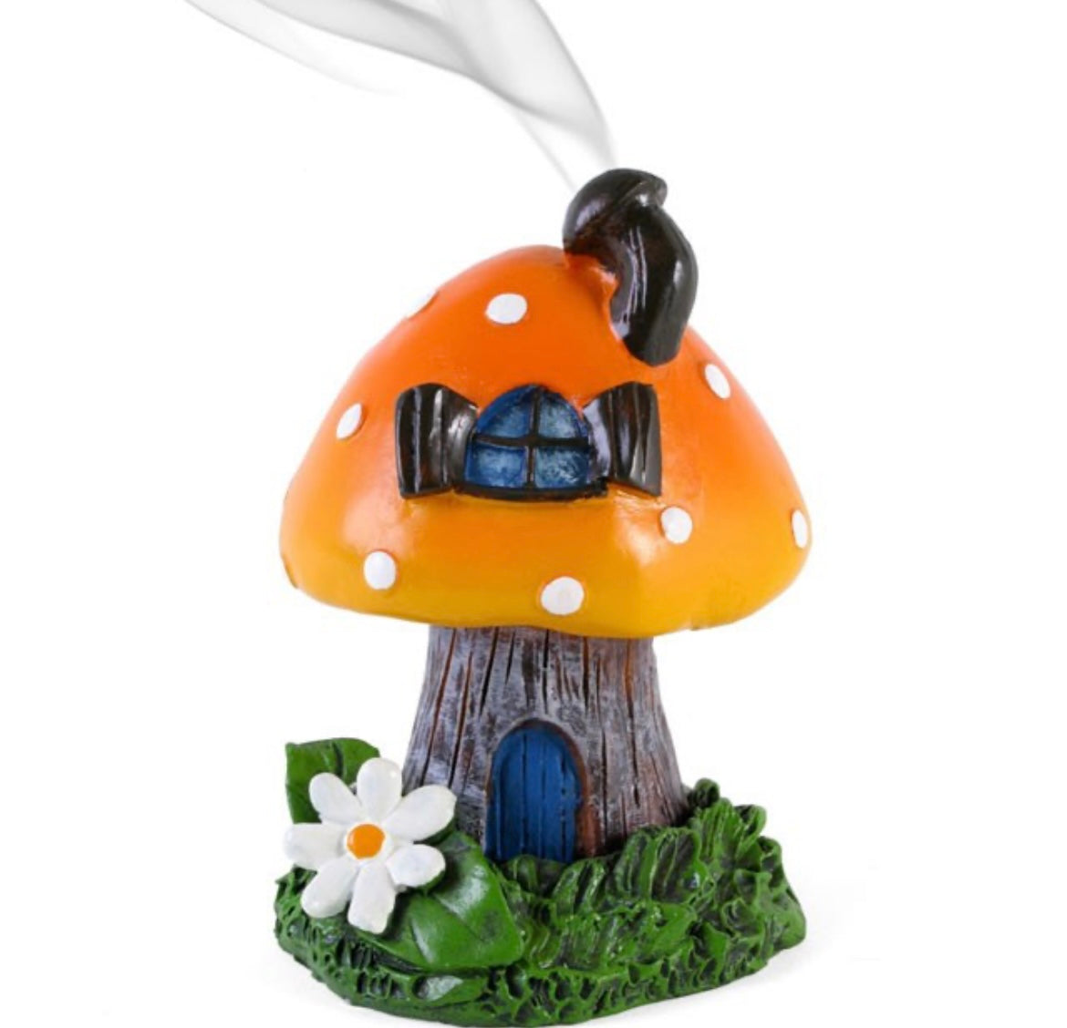 Orange Toadstool Incense Burner