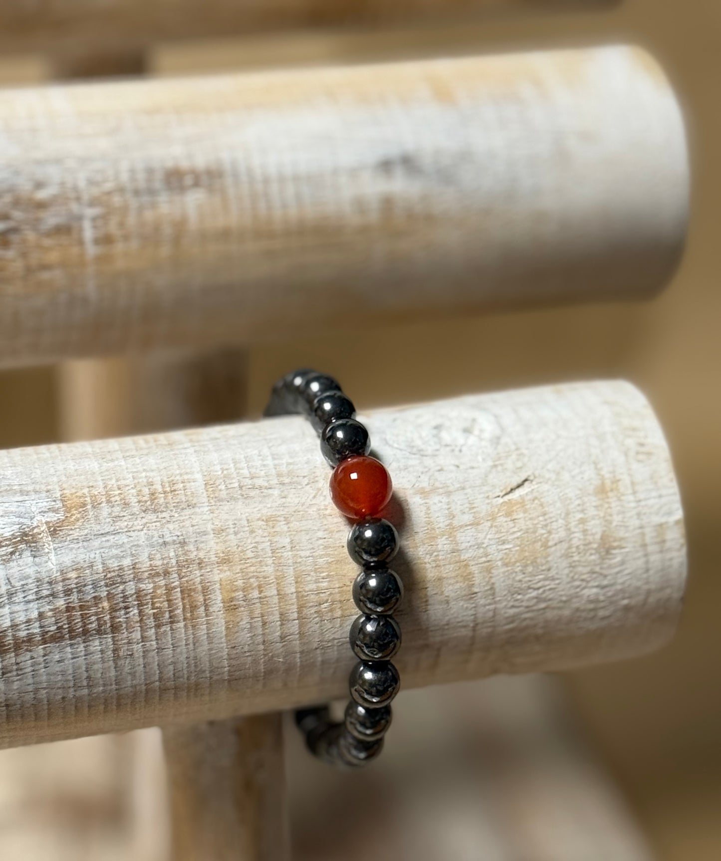 Hematite Carnelian Bracelet