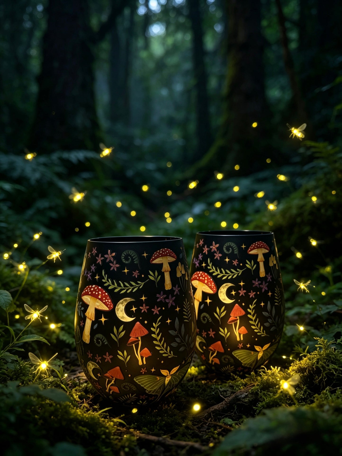 Dark Forest drinking glass
