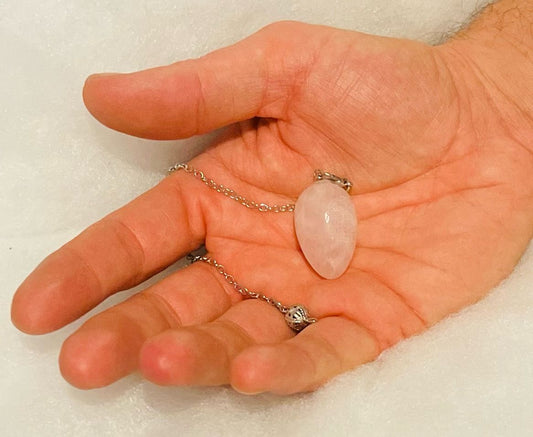 Rose Quartz Egg Pendulum