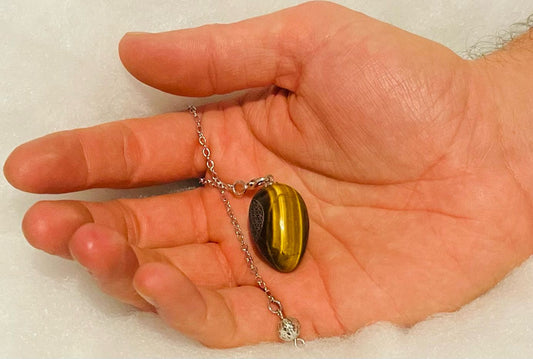 Tigers Eye Egg Pendulum