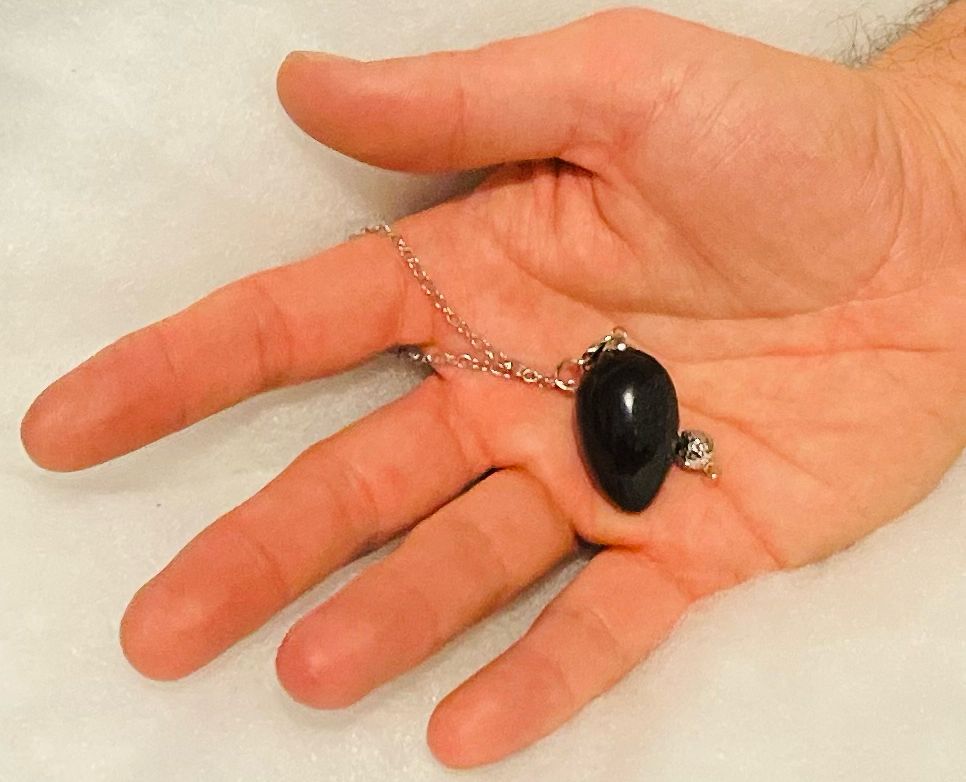 Black Obsidian Egg Pendulum