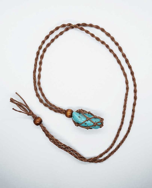 Woven (Small Tumblestone) Necklace