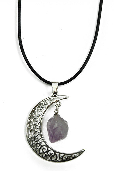 Amethyst Moon Necklace