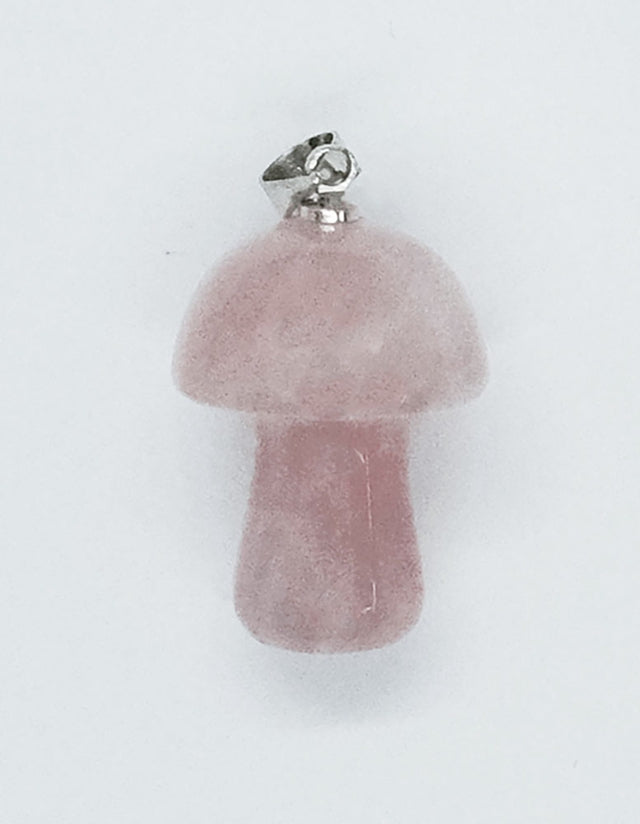 Rose Quartz Mushroom Necklace