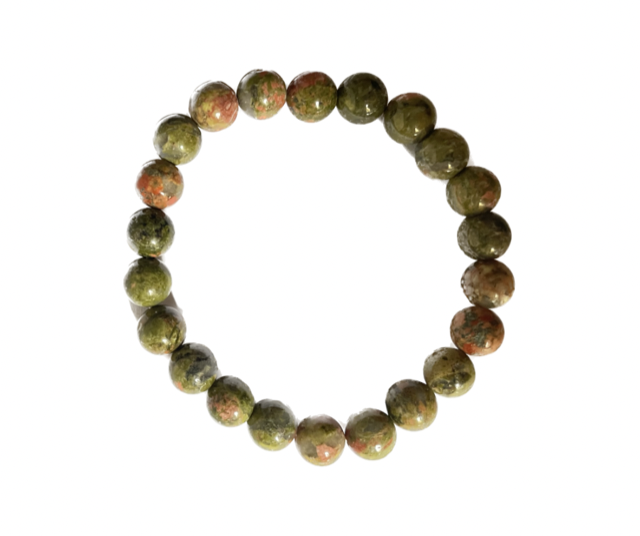 Unakite Bead Bracelet