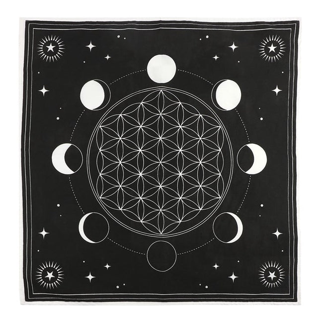 Moon Phase Crystal Grid Alter Cloth