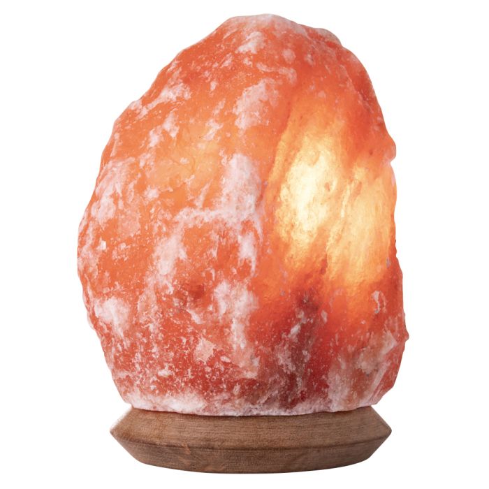 Himalayan Salt Lamp Pink 2-3kg with Wooden Base